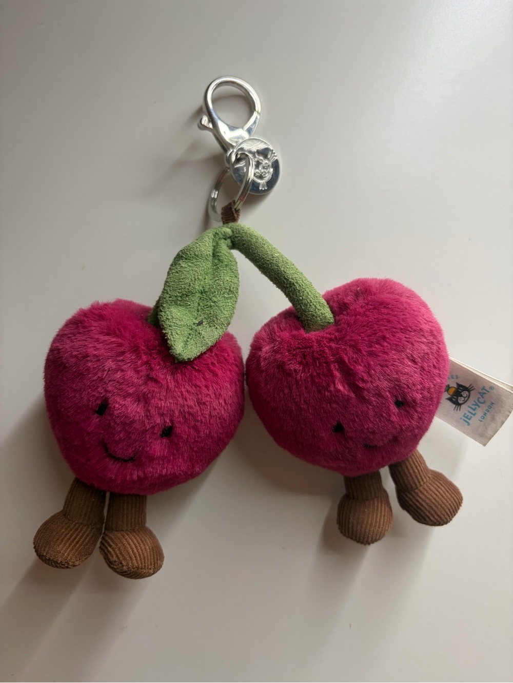 Jellycat Plush Cherry Keychain